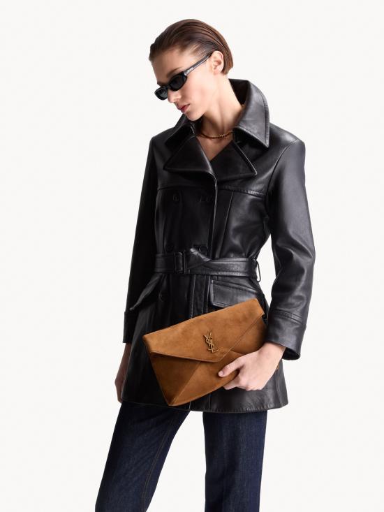 26FW 생로랑 클러치/파우치 7693071U80W 2916 Marrone - SAINT LAURENT