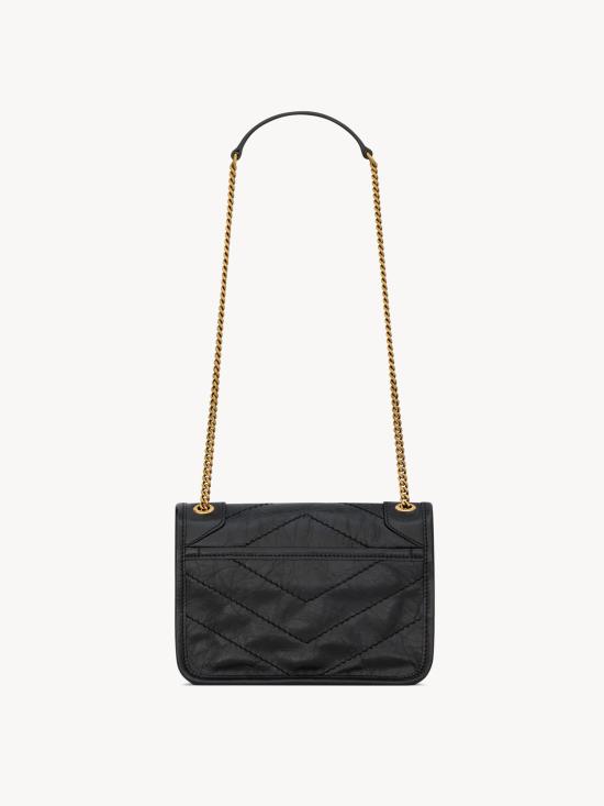26FW 생로랑 빈티지 레더 니키 미니백 8460870EN07 1000 NERO - SAINT LAURENT