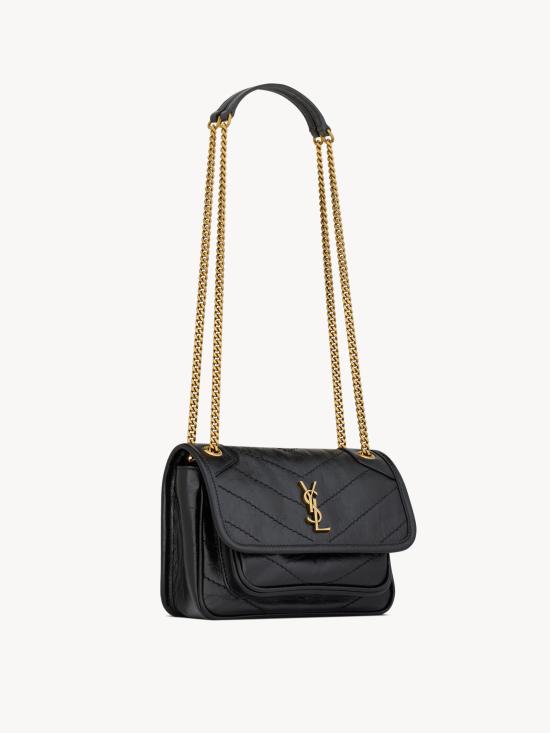 26FW 생로랑 빈티지 레더 니키 미니백 8460870EN07 1000 NERO - SAINT LAURENT