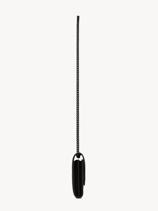 26FW 생로랑 그랑 드 뿌드르 엠보스드 레더 카산드라 마틀라세 체인 지갑 377828BOW08 1000 NERO - SAINT LAURENT