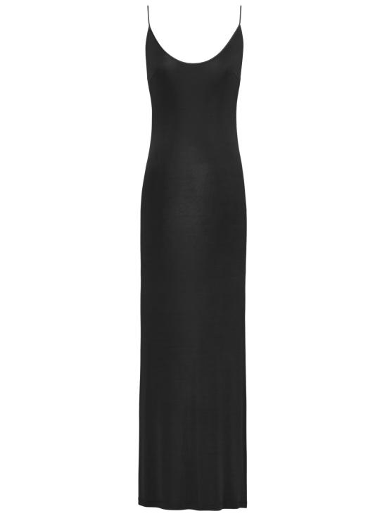26FW 생로랑 미디 원피스 876792Y38DS 1000 Nero