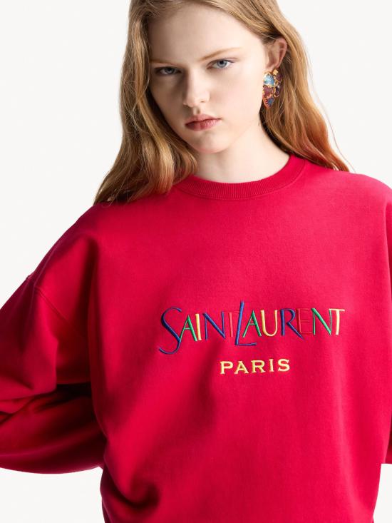 26FW 생로랑 스웨터 873600Y36ZO 6452 Rosso - SAINT LAURENT