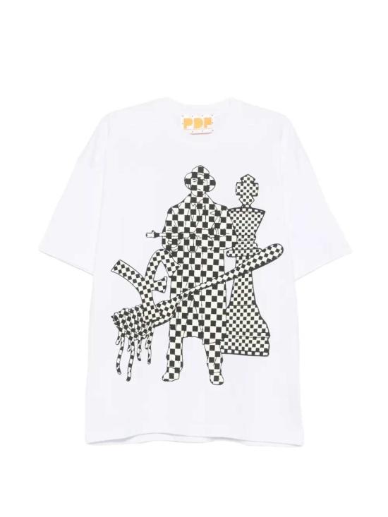 26FW 피디에프 반팔 티셔츠 DFM54047TJ101GR01B WHITE