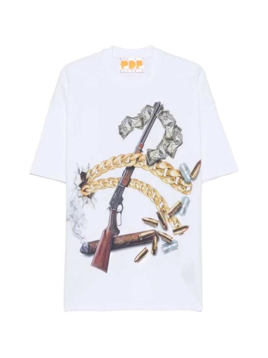 26FW 피디에프 반팔 티셔츠 DFM54047TJ101GR01C WHITE
