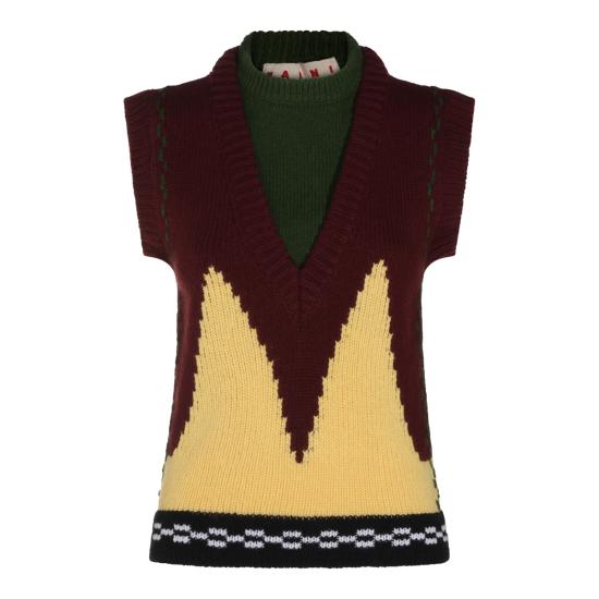 26FW 마르니 스웨터 GCMD0673Q0 UFH100INR92 WINE