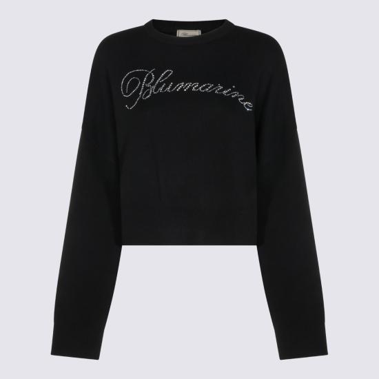 26FW 블루마린 스웨터 RF6207MAB36 22222 BLACK - BLUMARINE