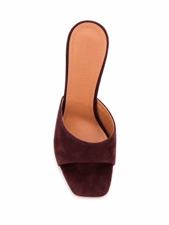 26FW 아미나 무아디 뮬/슬리퍼 LUPITASLIPPER95 MERLOT SUEDE BORDEAUX - AMINA MUADDI