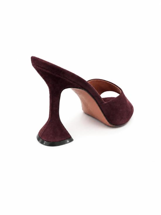 26FW 아미나 무아디 뮬/슬리퍼 LUPITASLIPPER95 MERLOT SUEDE BORDEAUX - AMINA MUADDI
