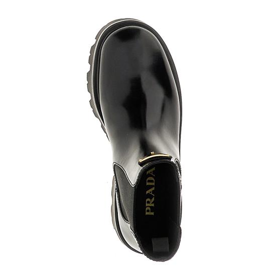 26FW 프라다 브러쉬드 레더 첼시 부츠 1T186OFB050055 Black - PRADA