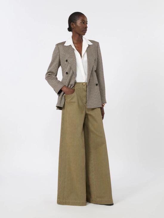26FW 막스마라 스트레이트 팬츠 2621136081600 002 Khaki - MAX MARA