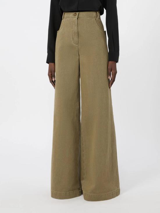 26FW 막스마라 스트레이트 팬츠 2621136081600 002 Khaki - MAX MARA