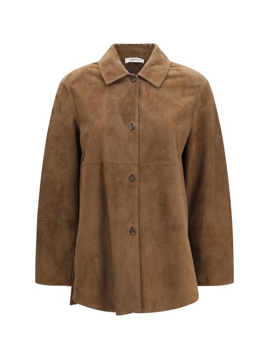 26FW 에스막스마라 가죽 자켓 2629446011600 001 Marrone