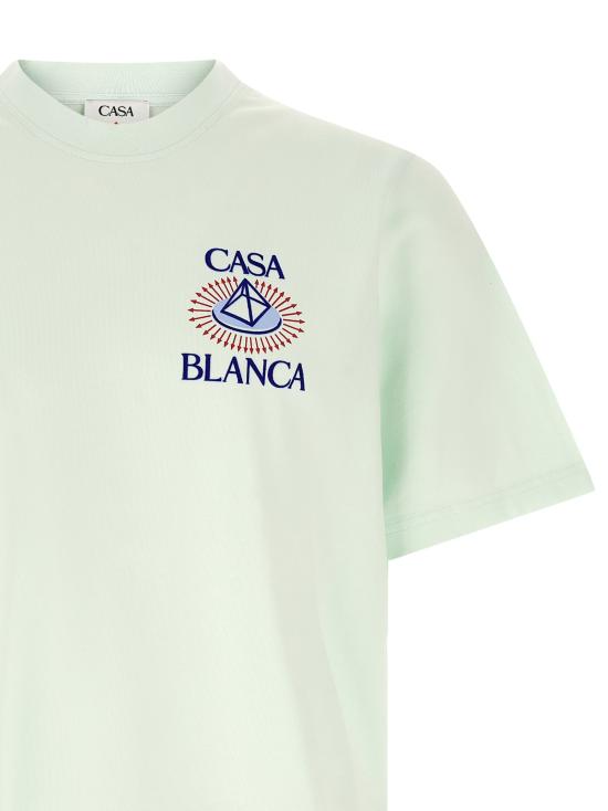 26FW 카사블랑카 반팔 티셔츠 천상의 피라미드 티셔츠 (연한 파란색) - CASABLANCA
