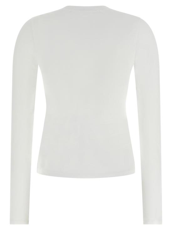 26FW 알렉산더 왕 니트웨어 로고 프린트 긴팔 티셔츠, 스웨터 및 가디건 (화이트) - ALEXANDER WANG