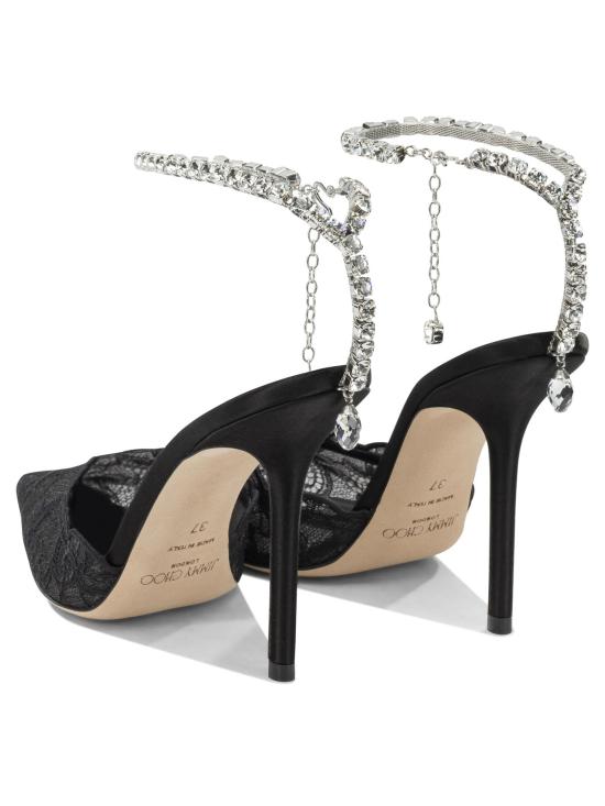 26FW 지미추 힐/펌프스 사에다 100mm 굽 블랙 슈즈 - JIMMY CHOO