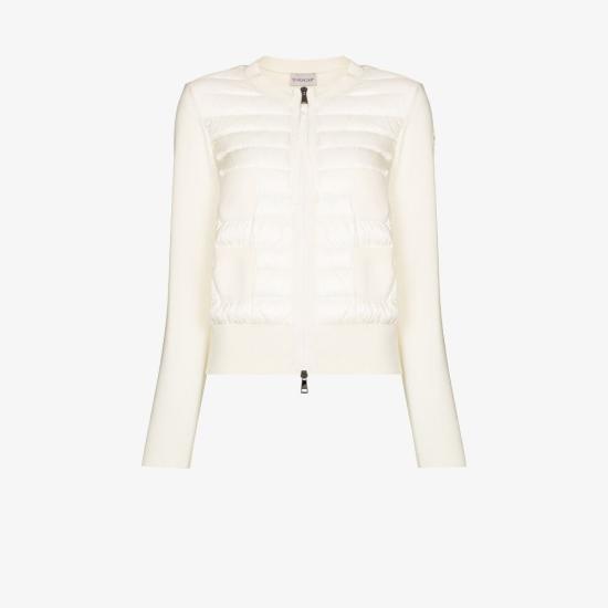 26FW 몽클레어 패딩 울 가디건 9B51000 A9018 034 WHITE DOM - MONCLER