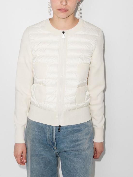 26FW 몽클레어 패딩 울 가디건 9B51000 A9018 034 WHITE DOM - MONCLER