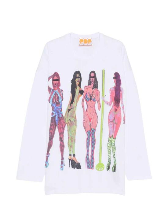 26FW 피디에프 반팔 티셔츠 DFM54058TJ101GR04B WHITE