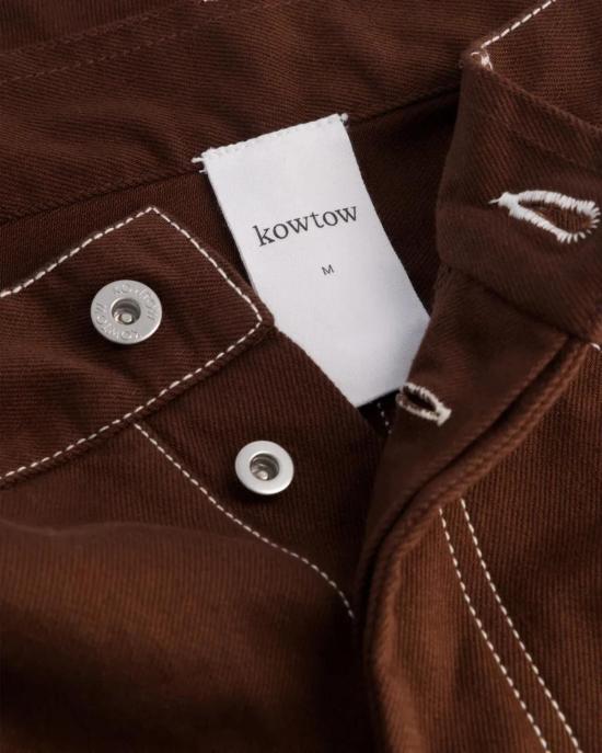  코우토우 데님 팬츠 카우토우 유틸리티 진 브라운 데님 - KOWTOW