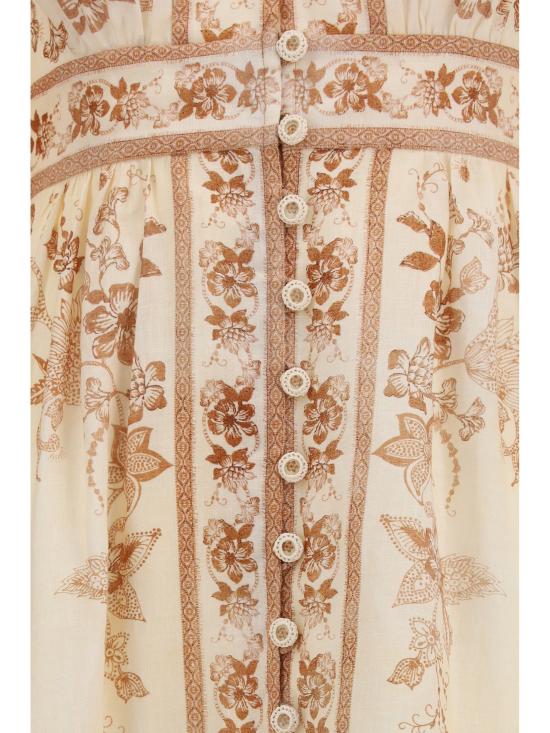 26FW 짐머만 원피스 3501DSS262 CRTFL CREAM TAN FLORAL - ZIMMERMANN