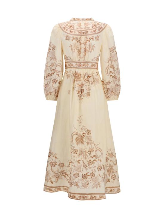 26FW 짐머만 원피스 3501DSS262 CRTFL CREAM TAN FLORAL - ZIMMERMANN