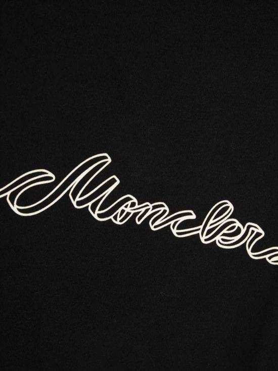26SS 몽클레어 리본 로고 코튼 티셔츠 L10938C0001789B8Y999 BLACK - MONCLER