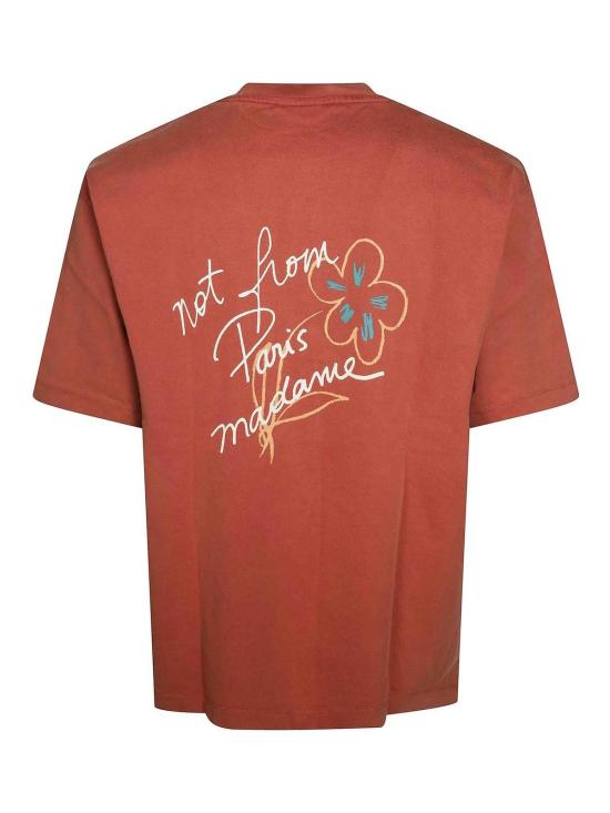 26FW 드롤드무슈 반팔 티셔츠 LTS188CO248BR ORANGE - DROLE DE MONSIEUR