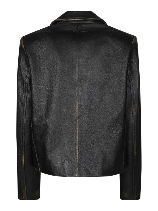 26SS MM6 메종마르지엘라 가죽 자켓 S62AN0182M07021900 BLACK - MM6 MAISON MARGIELA