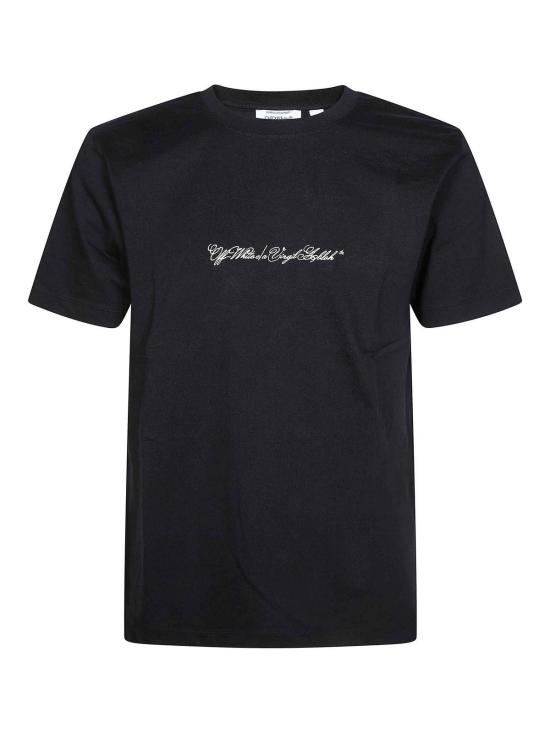 26SS 오프화이트 반팔 티셔츠 44MAA027S26J002001 BLACK