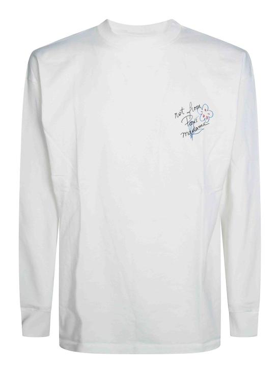 26FW 드롤드무슈 긴팔 티셔츠 LTS340CO248OW White