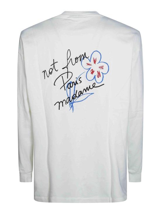 26FW 드롤드무슈 긴팔 티셔츠 LTS340CO248OW White - DROLE DE MONSIEUR