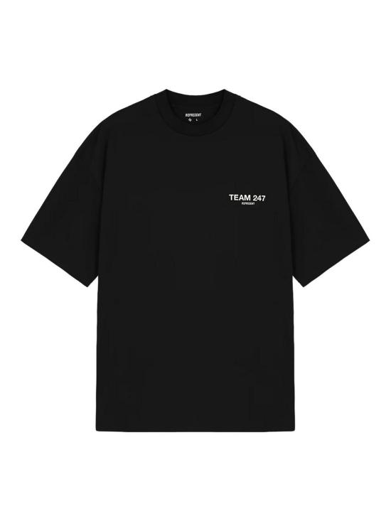 26SS 리프레젠트 반팔 티셔츠 247M10010801 BLACK