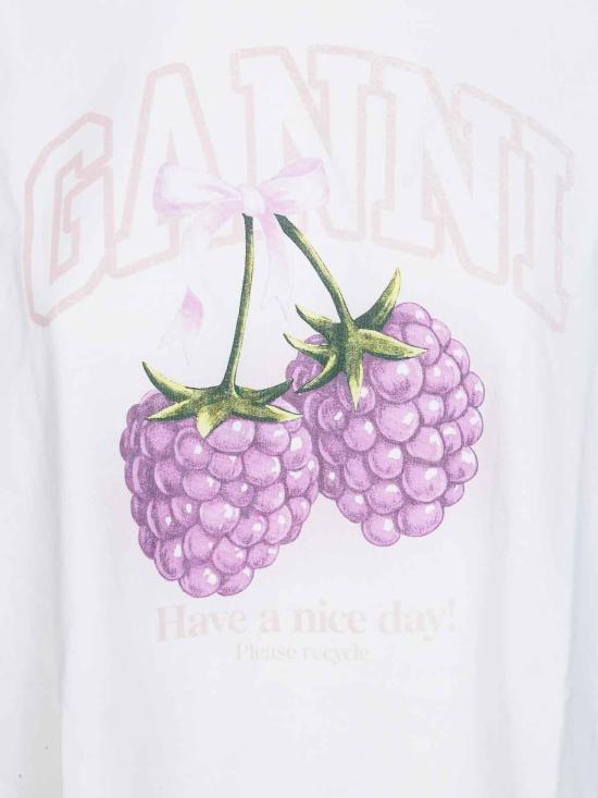 26SS 가니 긴팔 티셔츠 A1050141151 White - GANNI