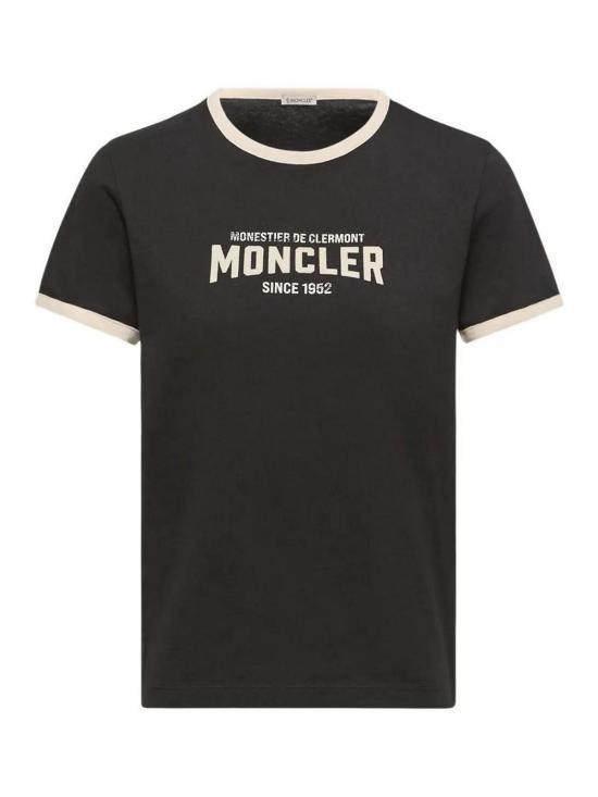 26SS 몽클레어 플록 로고 저지 티셔츠 L10938C0003189AUOP90 GREY