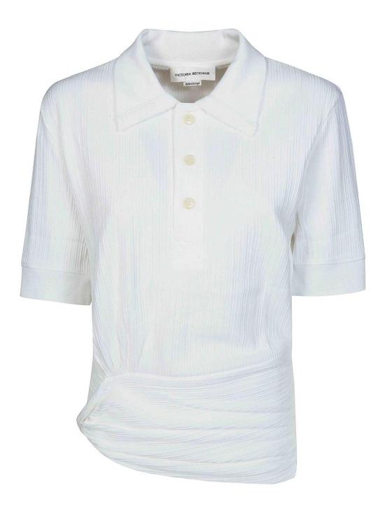 26SS 빅토리아 베컴 폴로 티셔츠 1126JTP006969A6 WHITE