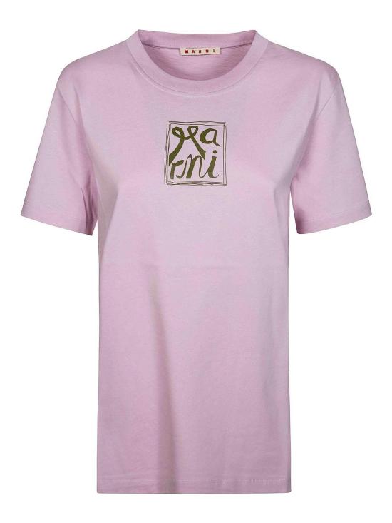 26SS 마르니 반팔 티셔츠 THJE0293PCUSCY88LOC20 PINK