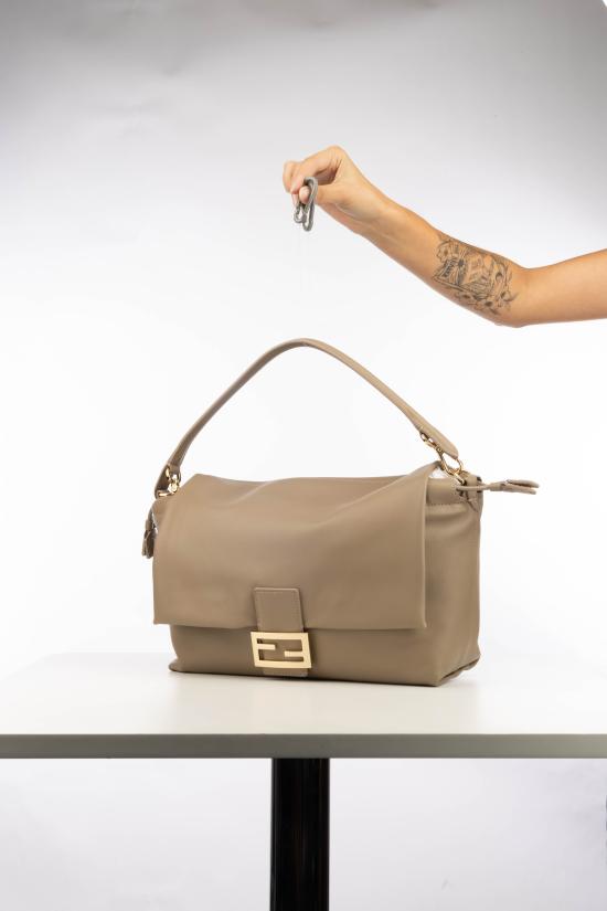 26FW 펜디 바게트 소프트 라지 백 8BR857B1ZK F0QD3 Tortora - FENDI