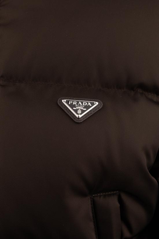 26FW 프라다 크롭 리나일론 다운 재킷 29D0561WQ8 F0324 CACAO - PRADA