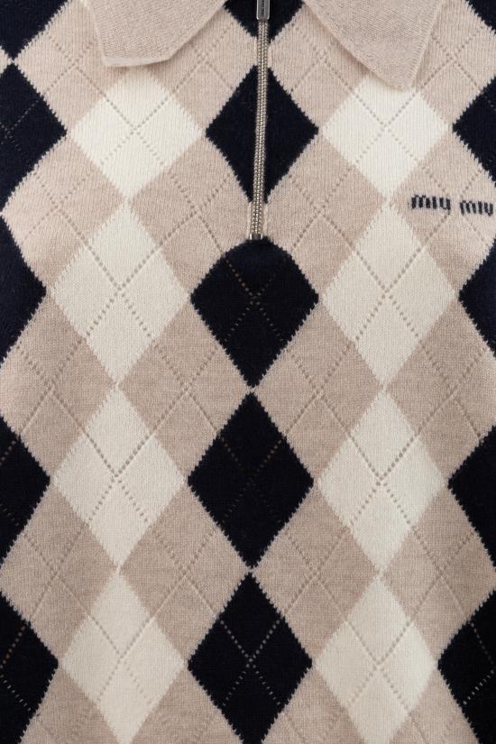26FW 미우미우 스웨터 MML08B6033 F0006 Beige - MIU MIU