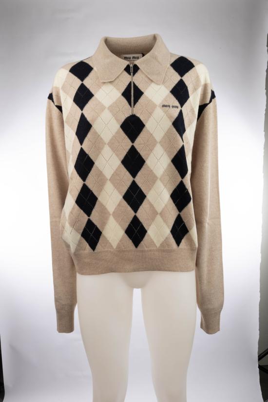 26FW 미우미우 스웨터 MML08B6033 F0006 Beige