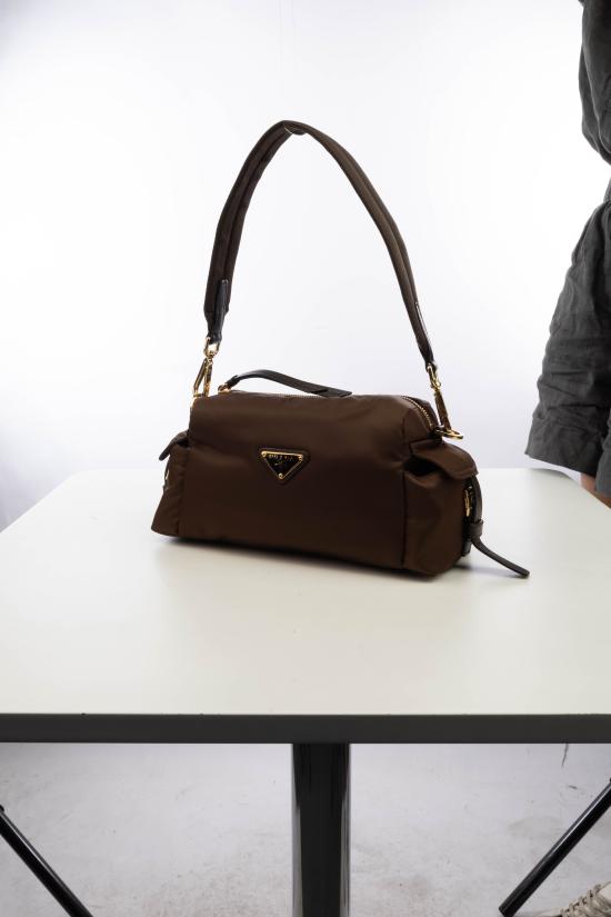 26FW 프라다 익스플로어 스몰 리나일론 및 가죽 숄더백 1BH232VNOORDLN F0038 Bruciato - PRADA