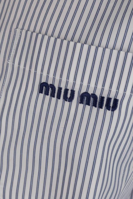 26FW 미우미우 셔츠 MK2053189F F022X BLU BIANCO - MIU MIU