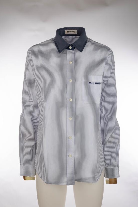 26FW 미우미우 셔츠 MK2053189F F022X BLU BIANCO