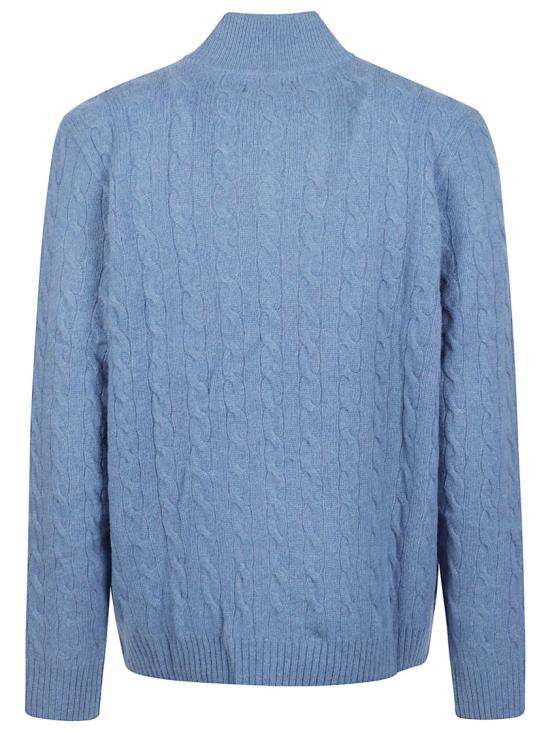 26FW 폴로 랄프로렌 포니 자수 케이블 니트 점퍼 710876766501 Blue - POLO RALPH LAUREN