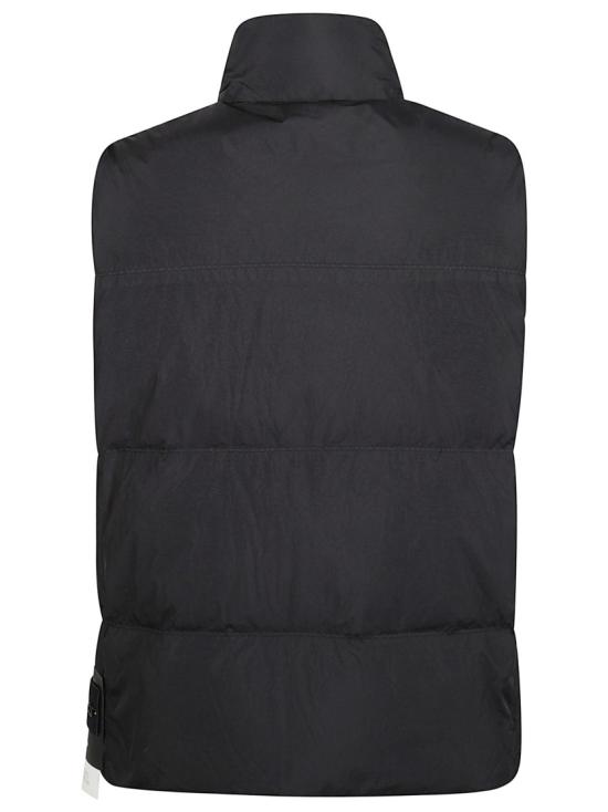 26FW 스톤 아일랜드 퀼팅 로고 패치 패딩 베스트 L2 S15 G1000 10 S0A23 Black - STONE ISLAND