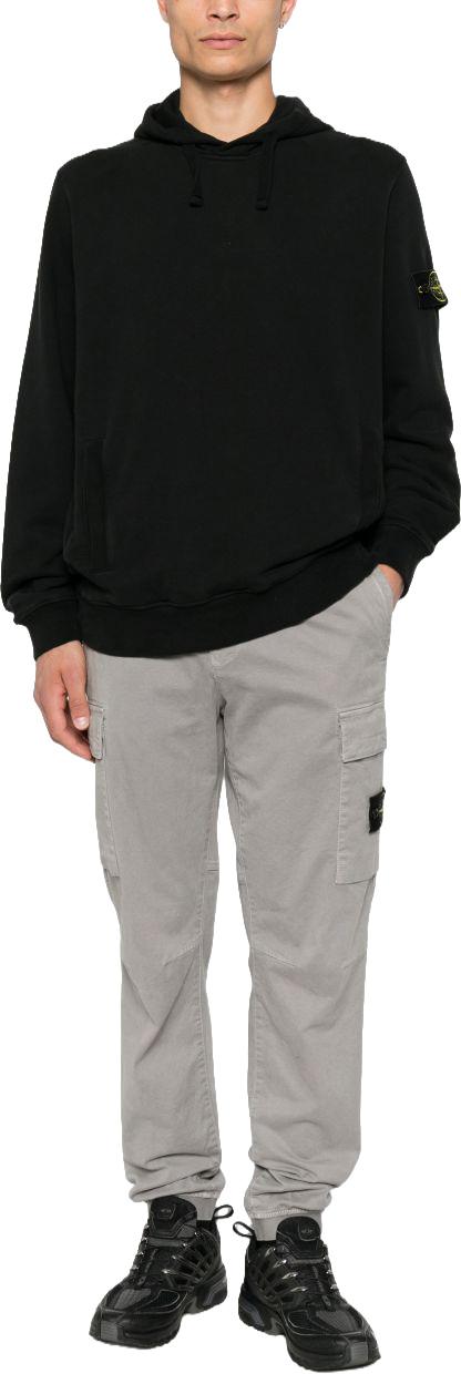26FW 스톤 아일랜드 오가닉 코튼 플리스 후드 L2S15 6100048 S0A20 V0029 BLACK DOM - STONE ISLAND