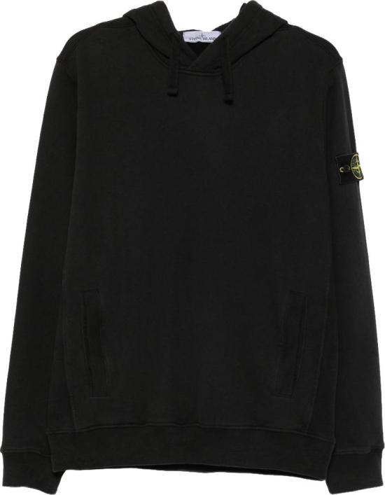 26FW 스톤 아일랜드 오가닉 코튼 플리스 후드 L2S15 6100048 S0A20 V0029 BLACK DOM