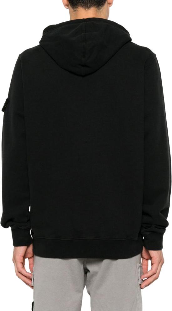 26FW 스톤 아일랜드 오가닉 코튼 플리스 후드 L2S15 6100048 S0A20 V0029 BLACK DOM - STONE ISLAND