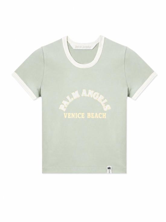 26FW 팜앤젤스 반팔 티셔츠 PAWAA004JR003 5319 SAGE LIGHT YELLOW