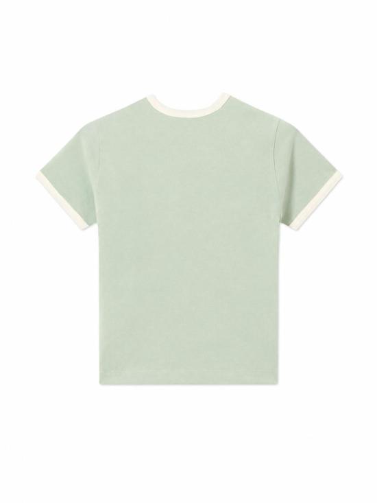 26FW 팜앤젤스 반팔 티셔츠 PAWAA004JR003 5319 SAGE LIGHT YELLOW - PALM ANGELS
